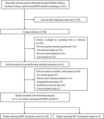 Chronic Hepatitis Virus Infection Are Associated With High Risk of Gastric Cancer: A Systematic Review and Cumulative Analysis